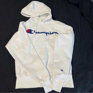 Champion Reverse Weave Hoodie Small Logo Spell Out Outdoor Adult